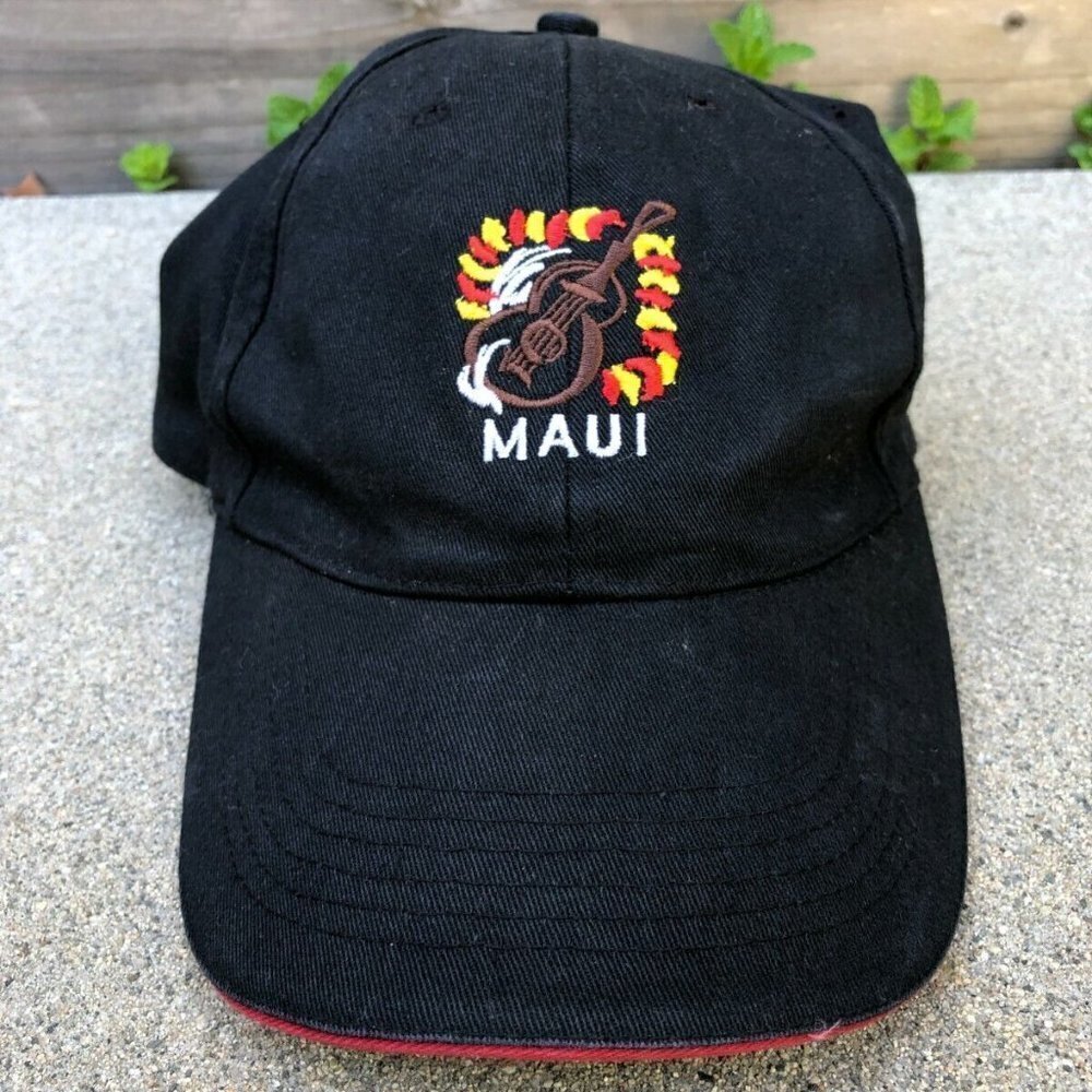 Diamond Head Wear Maui Hawaii Hat Vintage 90s Black Adjustable Baseball …​​​